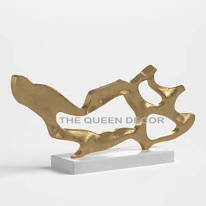 Sculptures d'art de bullding en métal en aluminium de haute qualité avec Base abstraite décor de Table Statue maison bureau Sculpture ornement - Product Image 3