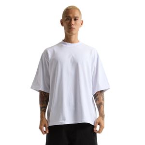 T-shirt pour homme 100% coton 40g Streetwear oversize recadrée style décontracté 220 grammes tissu poids solide motif tissé lourd - Product Image 1