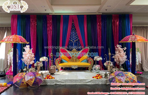 Classic Mehendi & Sangeet Function <b>Decoration</b> Exclusive Wedding Punjabi <b>Mehndi</b> Theme Stage Latest Punjabi Theme Wedding Sangeet - Product Image 5