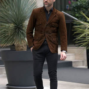 Abrigo de Hombre de Gamuza y Cuero con Relleno de Plumón Ecológico, Resistente para Uso Diario, Viajes y Clima Frío - Product Image 6