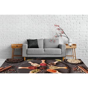 Vibrant Spices Printed <b>Rug</b>: Modern, Colorful, Soft Home Decor,Chenille <b>Rug</b> - Product Image 4