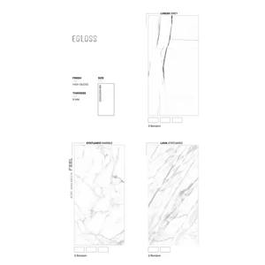 Azulejos de losa de porcelana de cuerpo completo blanco Calacatta 48x96in 1200x2400mm para suelos y paredes de mármol - Product Image 5