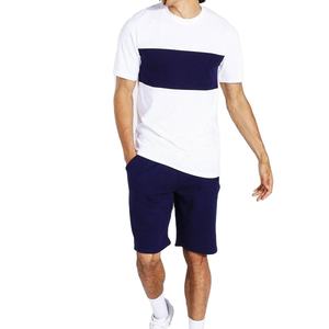 Vêtements rapides hommes t-shirt ensemble court coton de haute qualité respirant nouveau design léger haut tendance t-shirt ensemble court avec un taux bas - Product Image 1