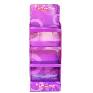 Estantes de exhibición de suelo de 4 niveles de papel, para supermercado - Product Image 1