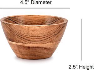 Luxury <b>Snack</b> <b>Bowl</b> Acacia Wood Decorative Wooden Dish for <b>Snacks</b> Jewelry Keys & Home Decor Set of 4 - Product Image 2