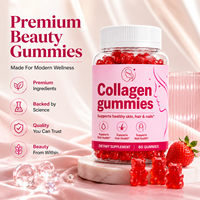 Gummies de collagène végétalien OEM en gros avec biotine et zinc pour la beauté de la peau et le soutien capillaire