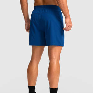 Venta al por mayor Activewear Pantalones cortos de entrenamiento para hombres Spandex Poliéster 4 Way Stretch Gym Shorts con bolsillos para entrenamiento de gimnasia y correr - Product Image 5
