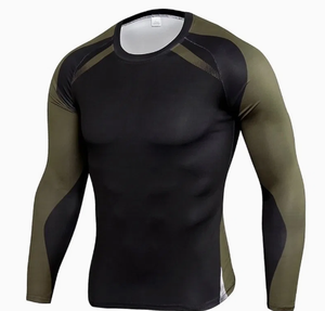 Custom <b>Men's</b> O Neck <b>Long</b> <b>Sleeve</b> <b>Gym</b> T Shirt Lightweight Breathable Slim Fit Soft Dry Fit Sports Fitness <b>Top</b> - Product Image 4