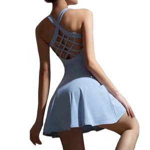 Linda falda de tenis rosa para mujer, ropa de entrenamiento atlético corta transpirable para ropa de gimnasio, talla adulta - Product Image 1