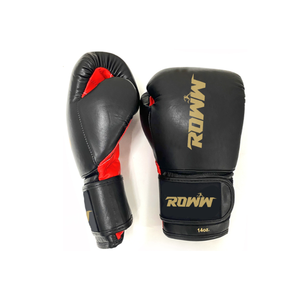 Gants de boxe en cuir personnalisés OEM pour l'entraînement et les combats avec enveloppe de poignet à velcro - Product Image 1