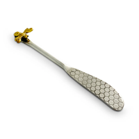 Couteau à beurre en acier miroir avec manche en forme d'abeille et couteaux à nid d'abeille, couteau à beurre en laiton design
