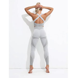 Customizable Women's <b>Yoga</b> Sets Light <b>Body</b> Shapewear Legging Fashionable Solid Pattern Seamless Fitness Wear - Product Image 6