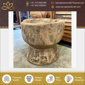 Ukali de Madera con Acabado Antiguo, Decoración Artesanal para el Hogar, Exportador, Cantidad al por Mayor, Arte y Artesanía Kamal, Color Personalizado - Product Image 3