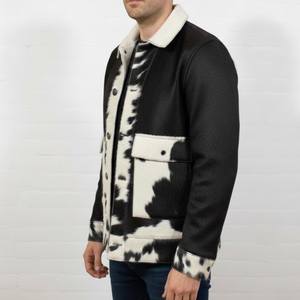 Nueva Chaqueta de Cuero con Pelo de Vaca Estilo 2026, Chaqueta de Invierno de Cuero Genuino para Hombre de Primera Calidad Personalizada - Product Image 6