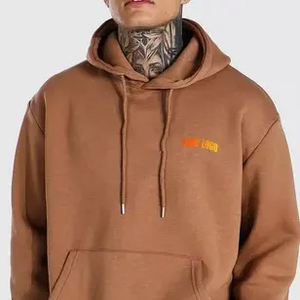 Sweat à capuche épais et surdimensionné pour homme 500GSM Sweatshirts à capuche blancs baggy en coton épais brodé pour l'hiver - Product Image 3