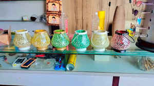 ชุดเชิงเทียนแก้วโมเสกทรงกลมสไตล์โบราณสำหรับตกแต่งบ้านและสวนผู้ผลิตในเทศกาลคริสต์มาส-อินเดีย - Product Image 2