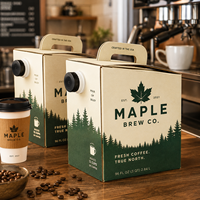 Boîte à café personnalisée AT PACK de 3 gallons avec robinet, emballage Bag-in-Box pour café infusé à froid pour les cafés et les marques de boissons