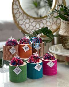 Eid Mubarak Gergean Adorable caja de regalo de almacenamiento de bambú para niños Festival de Ramadán caja hecha a mano con accesorios de decoración coloridos - Product Image 4