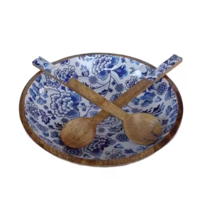 Bols en bois à imprimé émaillé de qualité supérieure pour servir de la vaisselle bols à salade à prix raisonnable - Product Image 2