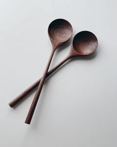 Cuillère en bois robuste pour la cuisine, ustensile de cuisine polyvalent et cuillère de service, bois naturel de qualité alimentaire durable - Product Image 4