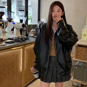 Winter New Men's Fashion Leisure Versatile Tailored Commuting Style Turn-<b>down</b> Collar Zipper Genuine Sheep Leather Jacket - Product Image 4