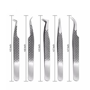 Pince à épiler professionnelle pour Extension de cils, 90 degrés, meilleure qualité, marque privée, pointes à angles multiples - Product Image 1