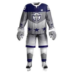 Uniforme de hockey sobre hielo de 100% poliéster cómodo personalizado disponible en tamaños personalizados - Product Image 1