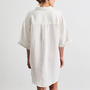 <span class=keywords><strong>Camicie</strong></span> <span class=keywords><strong>da</strong></span> <span class=keywords><strong>Notte</strong></span> in Lino e Cotone per Donne, Camicia <span class=keywords><strong>da</strong></span> <span class=keywords><strong>Notte</strong></span> Organica <span class=keywords><strong>con</strong></span> <span class=keywords><strong>Bottoni</strong></span>, Pigiama Sostenibile a <span class=keywords><strong>Maniche</strong></span> <span class=keywords><strong>Corte</strong></span> - Product Image 6