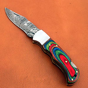 Cuchillo de bolsillo plegable de acero damasco para acampada al aire libre, cuchillos plegables de bolsillo, precio bajo - Product Image 5