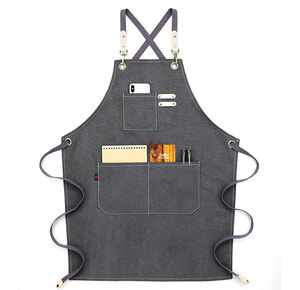 Premium Canvas Water Repellent Sleeveless Reusable Gardening Milk Tea Shop Cafe Restaurant Kitchen <b>Cooking</b> <b>Aprons</b> Logo Custom - Product Image 6