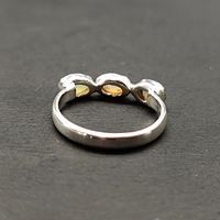Belle bague en argent sterling 925 d'opale naturelle faite à la main bijoux de mariage en trois pierres vêtements de tous les jours
