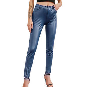 Nueva ropa de moda Pantalón de cuero de cintura alta Último diseño Mujer Pantalón de cuero de moda casual con todas las tallas disponibles - Product Image 4