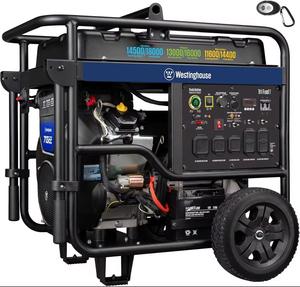 Générateur portable de secours domestique tri-énergie 18000 Watts, neuf, avec démarrage électrique à distance et commutateur de transfert, prêt à l'emploi, avec 3 ans de garantie - Product Image 4