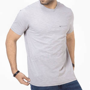 Color sólido Venta en línea Hombres Camiseta Tela suave Hecho en fábrica Hombres Camiseta Street Wear Hombres Camiseta - Product Image 2