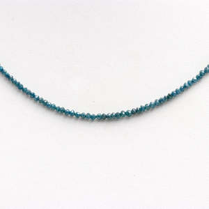 AAA+ <b>Blue</b> Diamond Faceted Rondelle 1.8-2.4 mm Beaded 16 Inches <b>Necklace</b> - Product Image 5