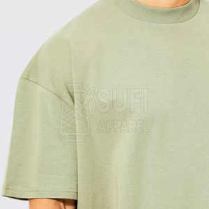 T-shirts surdimensionnés pour hommes de qualité supérieure, 100% coton tricoté, poids lourd, toucher doux, respirant, écologique, mode urbaine moderne - Product Image 5