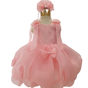 Vestido de Princesa Casual Personalizable OEM/ODM, Ecológico, Transpirable, para Niñas de 1 Año, Maxi sin Mangas, Halter, con Capas Flotantes 3D - Product Image 1