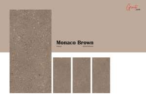 Carreaux en porcelaine émaillée aspect granit de conception italienne, brun Monaco - Product Image 3