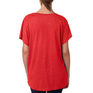 T-shirt basique pour femme en maille extensible à col rond et manches courtes, ourlet arrondi, couleur unie - Product Image 5