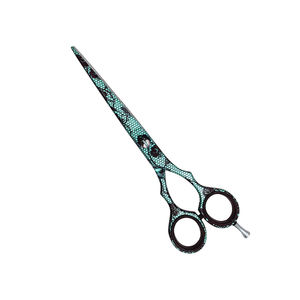 Ciseaux de coupe de cheveux enduits de papier Ciseaux à cheveux en acier métallique Ciseaux de coupe de cheveux durables avec repose-doigt réglable - Product Image 1