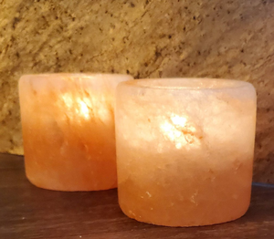 Portavelas Cilíndrico de Sal Rosa del Himalaya, Hecho a Mano, Moderno, Resistente al Fuego, Seguro para Revestimiento de Paredes de Cocina y Uso en Villas - Product Image 2
