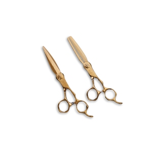 กรรไกรตัดผมสเตนเลสแบบมืออาชีพกรรไกรตัดผม2ชิ้นสำหรับร้านตัดผมสไตล์ DIY เกรดอุตสาหกรรม - Product Image 1