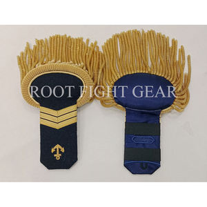 Épaulettes de luxe brodées sur mesure en dentelle avec fermeture auto-agrippante pour uniforme extérieur, service OEM, couleur personnalisée, haute qualité - Product Image 4