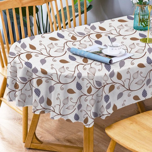 Nappe rectangulaire en coton 100% de qualité supérieure pour Table de salle à manger Technique tissée pour Tables rectangulaires rondes ovales - Product Image 2