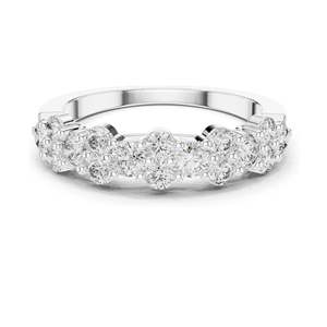 0.93 CT Round Brilliant Lab Diamond <b>Eternity</b> Band <b>Ring</b> for Women VVS-VS EF Clarity 18KT, 14KT, 10KT Gold & 925 <b>Silver</b> - Product Image 3
