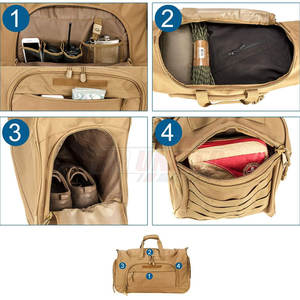 Bolsa de viaje de equipo con impresión de logotipo y compartimento principal grande Bolsas de equipo ligeras con asas reforzadas - Product Image 4