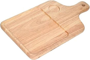 Tabla de cortar de madera con mango de aspecto natural - Product Image 2