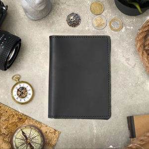 Funda para pasaporte de viaje, Cartera de cuero personalizada, funda para tarjeta, 2017 - Product Image 1