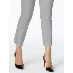 Pantaloni a sigaretta Alfani da donna, taglio corto, vita alta, traspiranti, stile da ufficio, colore grigio, taglie XL e XS - Product Image 3