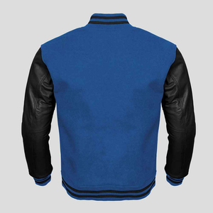 Wholesale Men's High Quality Varsity Jacket Stand New Design Winter Fashion Cotton Fleece CollegeBaseballjacket for men - Product Image 5